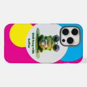 カフェインを楽しむカエル iPhoneケース (裏面横)
