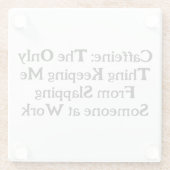 カフェインを燃料とした皮肉コーヒー – コースター (裏面)