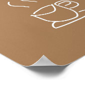 カフェインアディクト引用文コーヒー愛好家 ポスター (角)