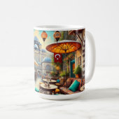 カフェインイスタンブールウォーター絵を描カラー コーヒーマグカップ (正面右)