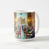 カフェインカイロエジプトの水絵を描色 コーヒーマグカップ (正面右)