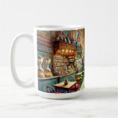 カフェインカイロエジプトの水絵を描色 コーヒーマグカップ (左)