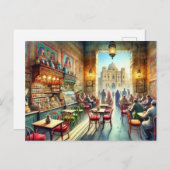 カフェインカイロエジプトの水絵を描色 ポストカード (正面/裏面)