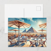 カフェインカイロエジプトギザピラミッド ポストカード (正面/裏面)