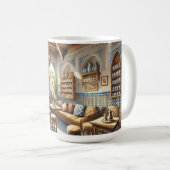 カフェインカサブランカモロッコウォーター絵を描カラー コーヒーマグカップ (正面右)