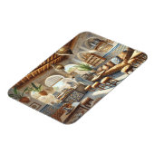 カフェインカサブランカモロッコウォーター絵を描カラー マグネット (左側)