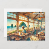 カフェインキャノンビーチオレゴン旅行 ポストカード (正面/裏面)