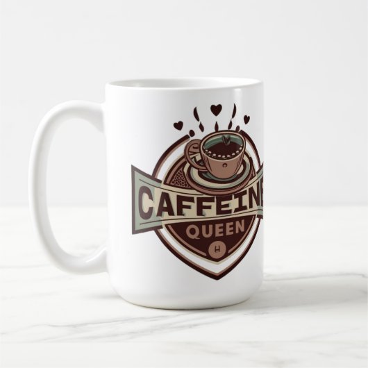 カフェインクイーンマグ&カップ コーヒーマグカップ (左)