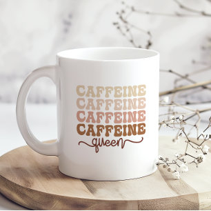 カフェインクイーンIラブコーヒー引用文おもしろいハッピン コーヒーマグカップ