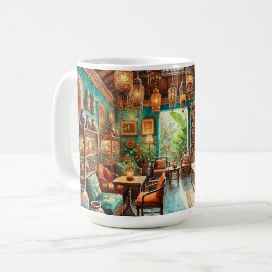 カフェインコロンボスリランカ コーヒーマグカップ (正面左)