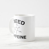 カフェインコーヒーマグが必要 コーヒーマグカップ (正面左)