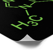 カフェインコーヒー分子化学図 ポスター (角)