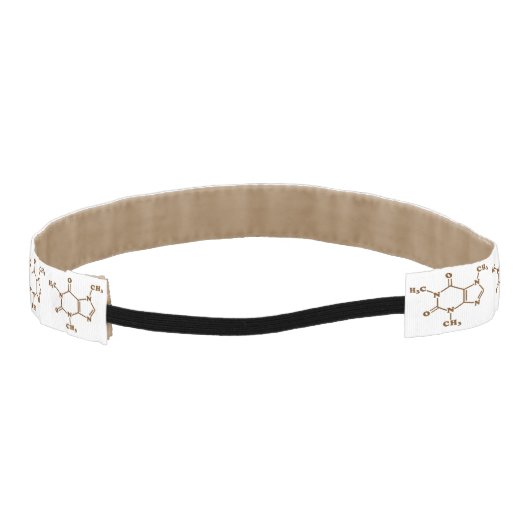 カフェインコーヒー分子化学式 アスレチックヘッドバンド (裏面)