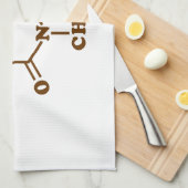 カフェインコーヒー分子化学式 キッチンタオル (四つ折り)