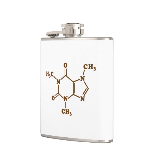 カフェインコーヒー分子化学式 フラスク (左)