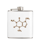 カフェインコーヒー分子化学式 フラスク (正面)