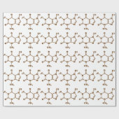 カフェインコーヒー分子化学式 ラッピングペーパー (フラット)