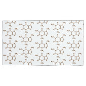 カフェインコーヒー分子化学式 枕カバー (正面左)