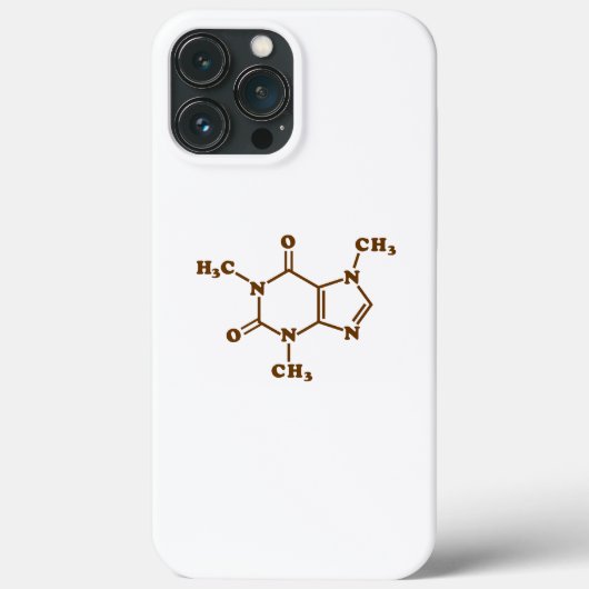 カフェインコーヒー分子化学式 Case-Mate iPhoneケース (裏面)