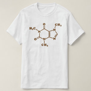 カフェインコーヒー分子化学式 Tシャツ