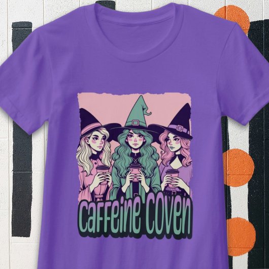 カフェインコーヴェンパステルハロウィンウィッチシャツ Tシャツ