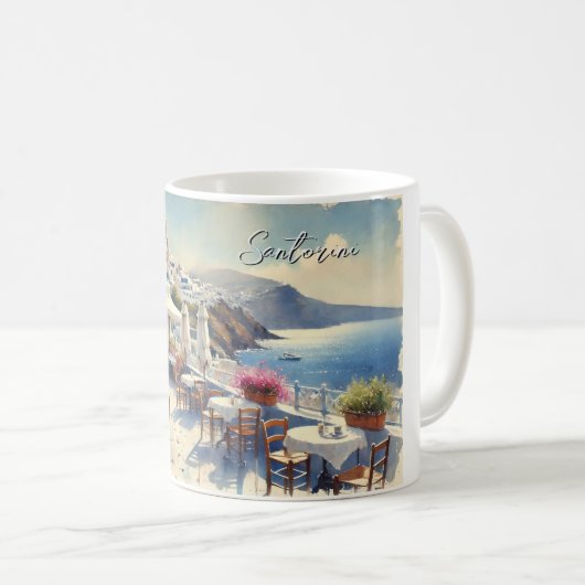 カフェインサントリーニマグ コーヒーマグカップ (正面右)