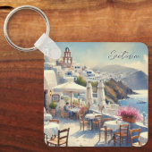 カフェインサントリーニ キーホルダー (正面)