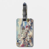 カフェインサントリーニ ラゲッジタグ (裏面縦)