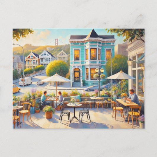 カフェインサンフランシスコゴールデンゲートブリッジ ポストカード (正面)