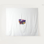 カフェインスカルおもしろい- Baristaスケルトン タペストリー (正面(横))