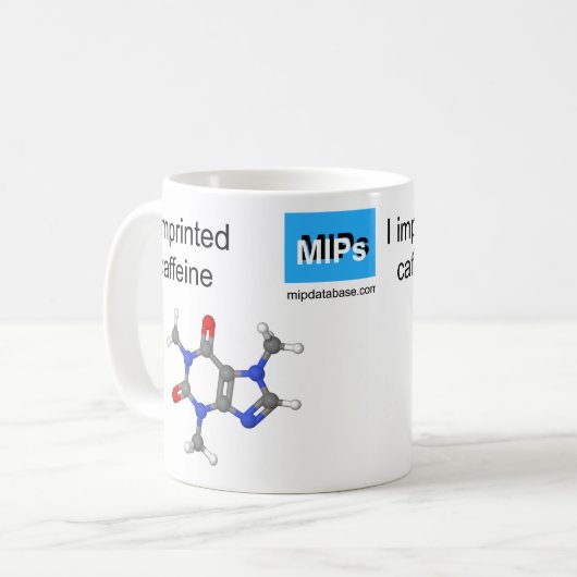 カフェインテンプレートマグ球及びスティックモデル コーヒーマグカップ (正面左)