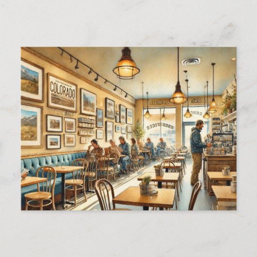 カフェインデンバーコロラド ポストカード (正面)