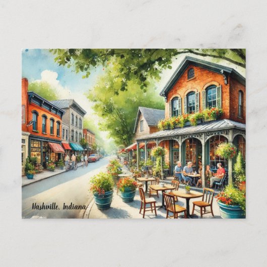 カフェインナッシュビルインディアナ ポストカード (正面)