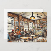 カフェインニューヨーククイーンズ ポストカード (正面/裏面)