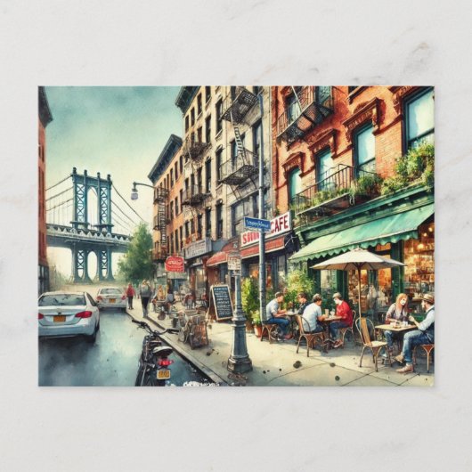 カフェインニューヨークブルックリン ポストカード (正面)