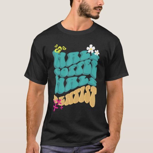 カフェインハーフコーヒーハーフ歯科医師歯科医学 Tシャツ (正面)