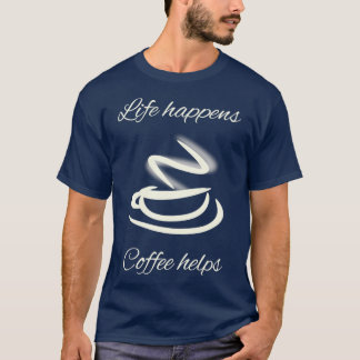 カフェインバリスタギフトコーヒー救済引用文 Tシャツ