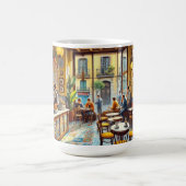 カフェインバルセロナスペイン水絵を描色 コーヒーマグカップ (中央)
