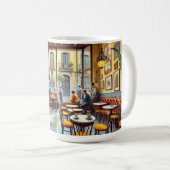 カフェインバルセロナスペイン水絵を描色 コーヒーマグカップ (正面右)