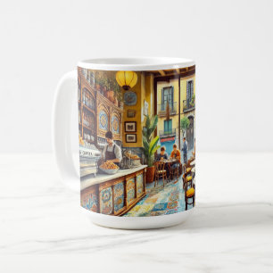 カフェインバルセロナスペイン水絵を描色 コーヒーマグカップ