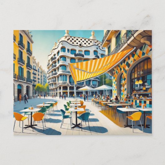 カフェインバルセロナスペイン ポストカード (正面)