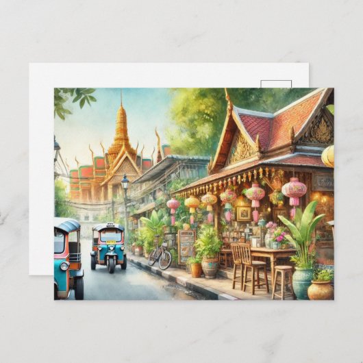 カフェインバンコクタイランドグランドパレス ポストカード (正面/裏面)