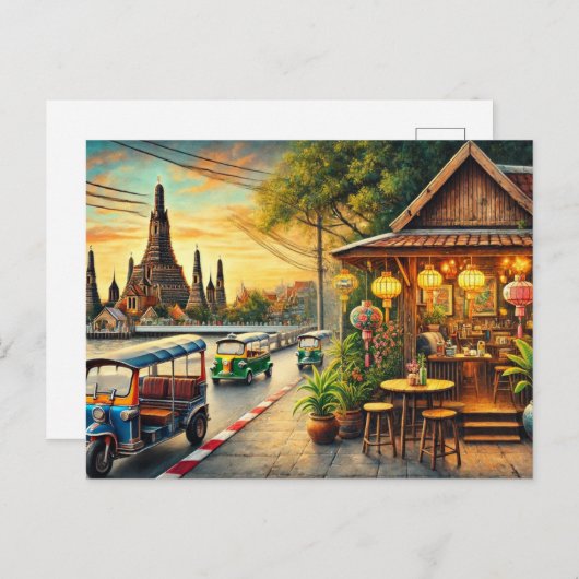 カフェインバンコクタイワットアルン ポストカード (正面/裏面)