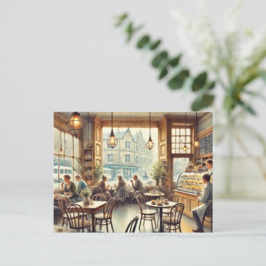 カフェインバーグスコットランドウォーター絵を描カラー ポストカード (スタンド正面)