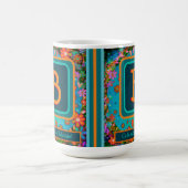 カフェインパーソナライズされたト&教育先生イニシャル コーヒーマグカップ (中央)