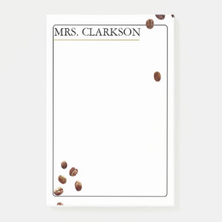 カフェインビーンズの雰囲気漂うオーダーメイドの先生へのギフト ポストイット