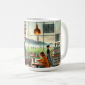 カフェインフォギーサンフランシスコゴールデンゲートブリッジ コーヒーマグカップ (正面右)