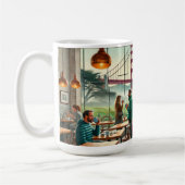 カフェインフォギーサンフランシスコゴールデンゲートブリッジ コーヒーマグカップ (左)