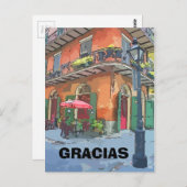 カフェインフランスのクォーター編集文字 ポストカード (正面/裏面)