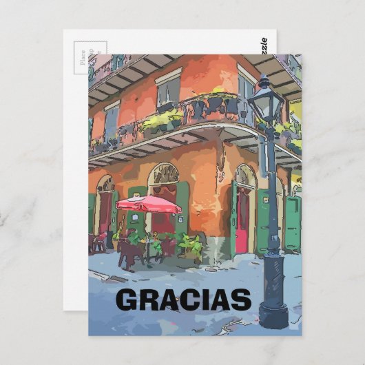 カフェインフランスのクォーター編集文字 ポストカード (正面/裏面)